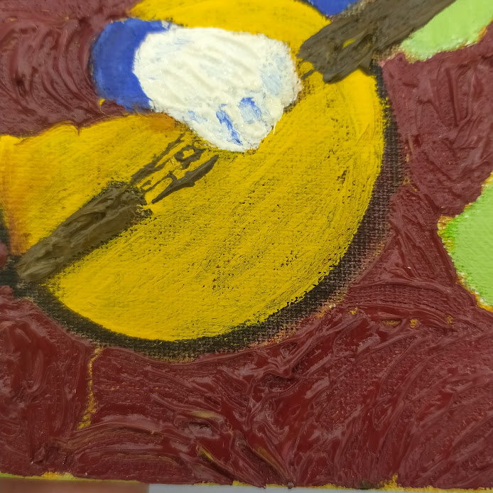 The Banjo Bunny 15×15 cm (6×6 in), oil, impasto(a10) - Image 5